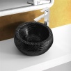 Lavabo Thabo zebra nero da appogggio decorato Vitruvit