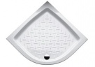 Piatto doccia 80x80 angolare con 2 lati non smaltati installabile ad appoggio. Esedra